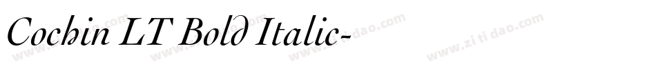 Cochin LT Bold Italic字体转换